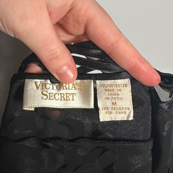 vintage victoria’s secret gold label black ruffle bodysuit size medium - Picture 8 of 8